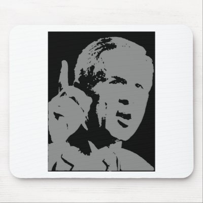 George W Bush silhouette Mouse Mats by llewsilverhand2
