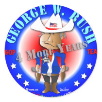 George W. Bush Round Sticker