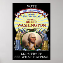 George Washington 1789 Election Poster (Dark)