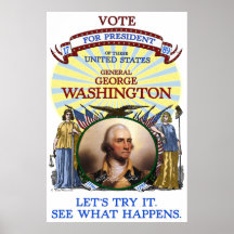 George Washington 1789 Election Poster (White)