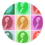 George Washington Abstract Round Sticker