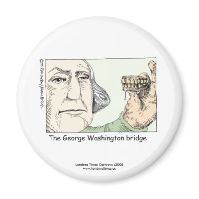 George Washington Bridge Funny Novelty Magnet by beardiethor123