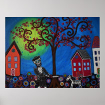 GEORGE WASHINGTON DAY OF THE DEAD PAINTING POSTER
