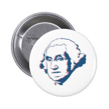 george washington in 3d buttons