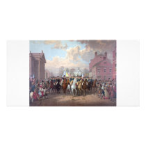 George Washington in New York collector photo card