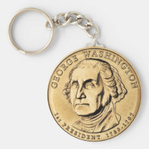 George Washington Presidential $1 Coin Keychain