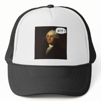 George Washington Spinning in His Grave Trucker Hats by cowboyannie
