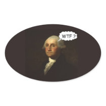 'George Washington Spinning in His Grave' Round Sticker