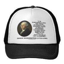 George Washington Virtue Morality Popular Gov't Mesh Hat