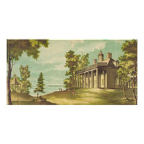 George Washinton's Home Mount Vernon by F. Collins Custom Photo Card