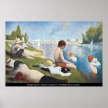 Georges Seurat - Bathers at Asnieres Poster