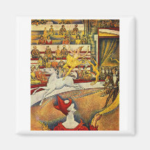 Georges Seurat - Der Zirkus - Circus Refrigerator Magnets