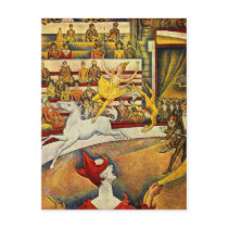 Georges Seurat - Der Zirkus - Circus Postcard