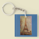 Georges Seurat's Painting: The Eiffel Tower (1889) key chains