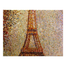 Georges Seurat's Painting: The Eiffel Tower (1889) Custom Invitation