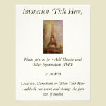Georges Seurat's Painting: The Eiffel Tower (1889) invitations