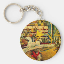 Georges Seurat's The Circus (1891) Keychains