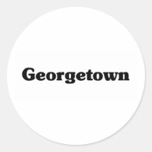 Georgetown Classic t shirts Round Stickers