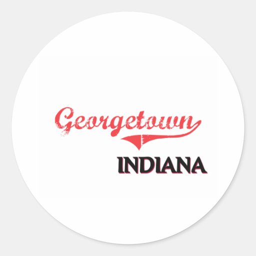 Georgetown Indiana City Classic Round Stickers