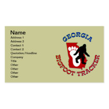 Georgia Bigfoot Tracker Business Card Template