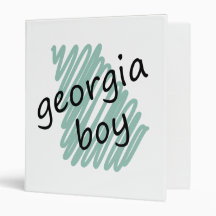 Georgia Boy on Child's Georgia Map Drawing Binder