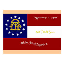 Georgia Flag Postcard