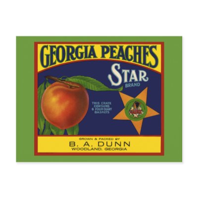 Georgia Peaches Postcards by FRUITLOOPY
