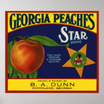 Georgia Peaches Poster