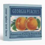 Georgia Peaches, Vintage Fruit Crate Label Art Binders