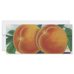 Georgia Peaches, Vintage Fruit Crate Label Art Rack Card Design