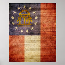 Georgia State Flag Poster