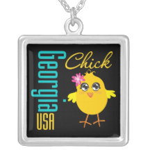 Georgia USA Chick Personalized Necklace