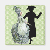 Georgian Lady - Green Koelkast Magneetjes