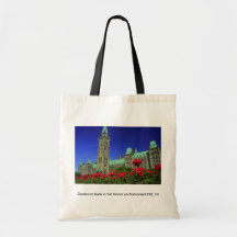 Geranium beds in full bloom on Parliament Hill, Ot Tote Bags