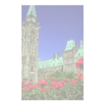 Geranium beds in full bloom on Parliament Hill, Ot Personalized Stationery