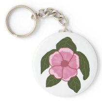 Geranium flower sea turtle key chain