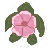 Geranium flower sea turtle stickers