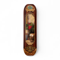 Geranium - Geraniums on a table Custom Skateboard