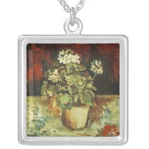 geranium in a flower pot pendants