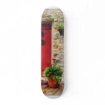 Geraniums by Red Door
