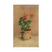 Geraniums in a Pot, c.1905 (oil on canvas) posters