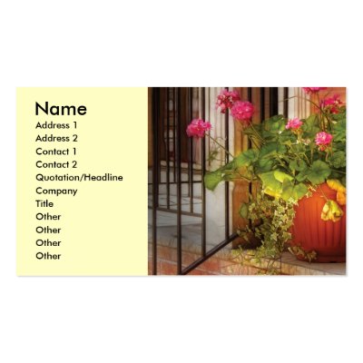 Geraniums - One fine sunny day Business Cards by suburbanscenes
