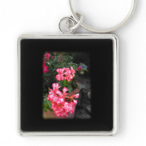 Geraniums. Pelargonium flowers. Key Chain