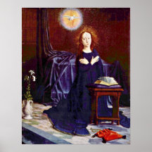 Gerard David - The Virgin of the Annunciation Print