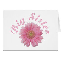 Gerbera Big Sister Greeting Cards