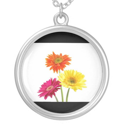 Gerbera Daisies Personalized Necklace