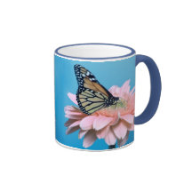 Gerbera Daisy and Butterfly Coffee Mugs