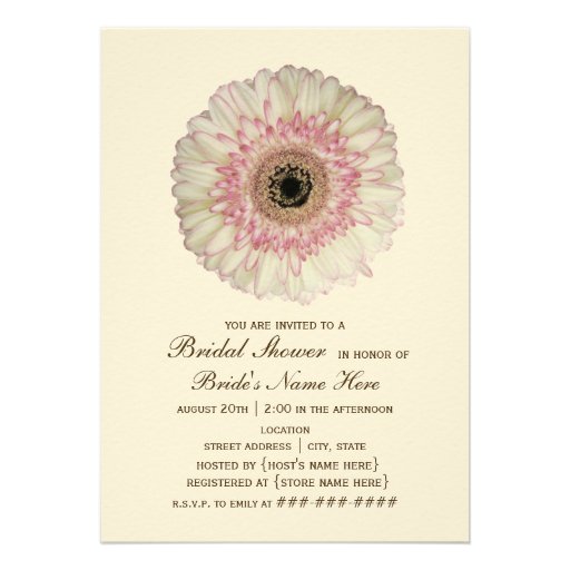 Gerbera Daisy Bridal Shower Invitation