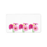 Gerbera Daisy Pink Flowers Personalized Address Label
