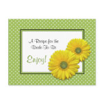 Gerbera Daisy Recipe Card for the Bride to Be